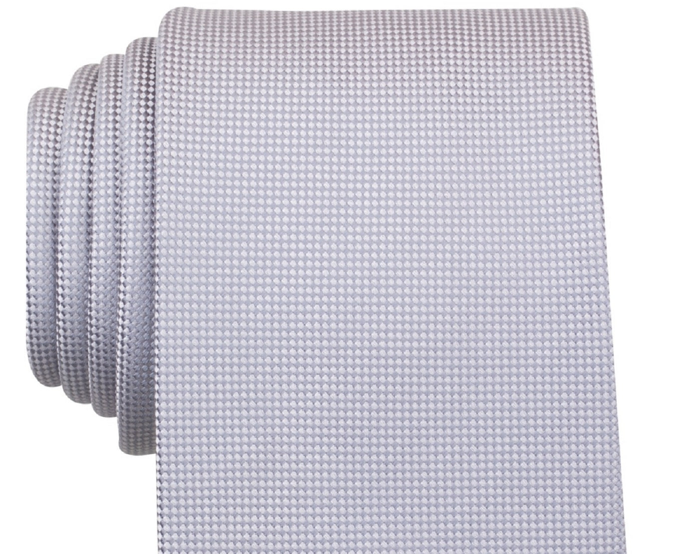 Gravata Oxford Sólida Masculina Perry Ellis Cinza Tamanho Regular