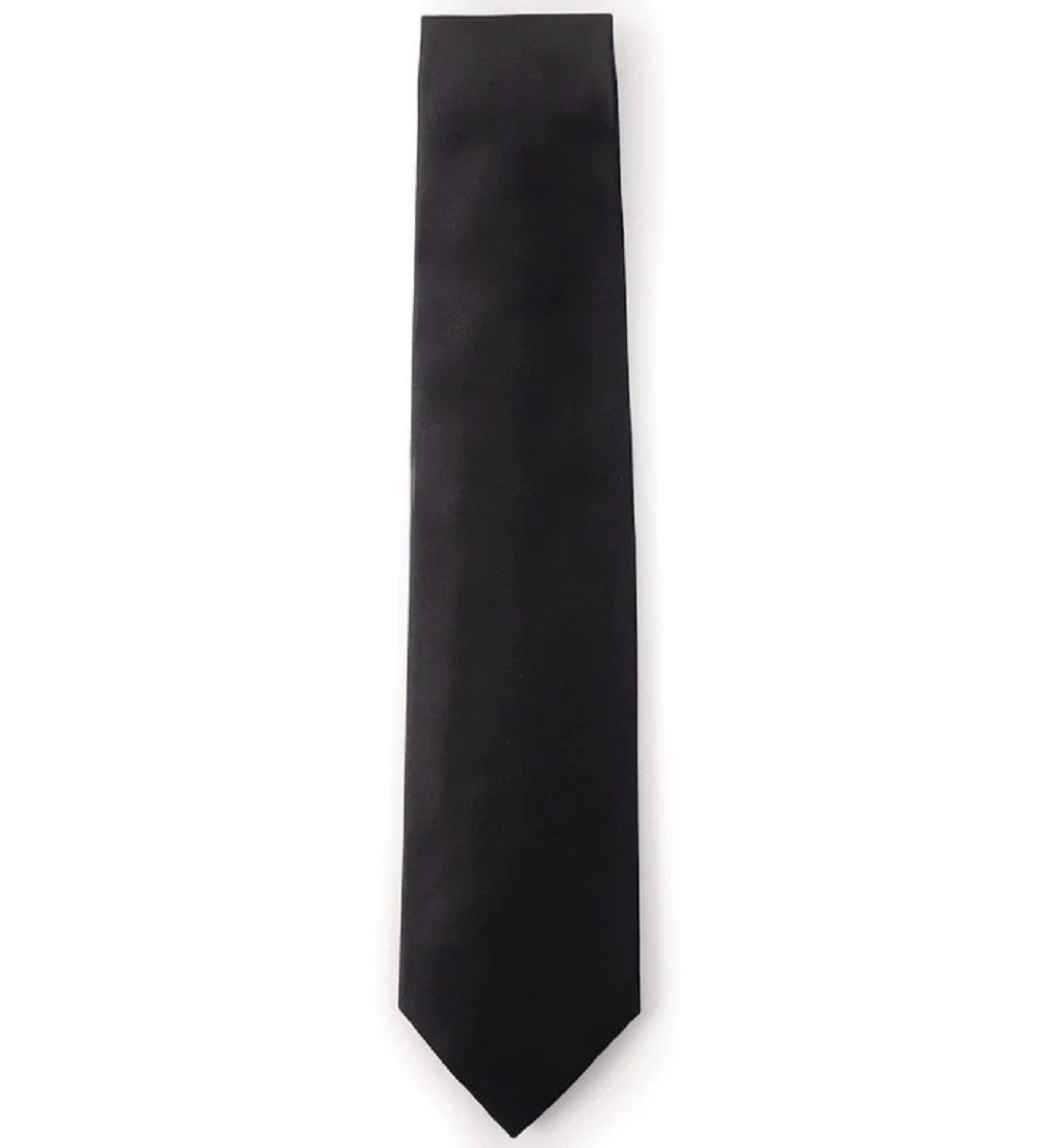 Gravata Perry Ellis Masculina de Cetim Sólido Preta Tamanho Regular