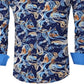 Camisa masculina Suslo Couture Slim Fit manga comprida azul tamanho X-G