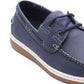 Sapatos náuticos Aston Marc masculinos em nobuck sintético, azuis, tamanho 10 M