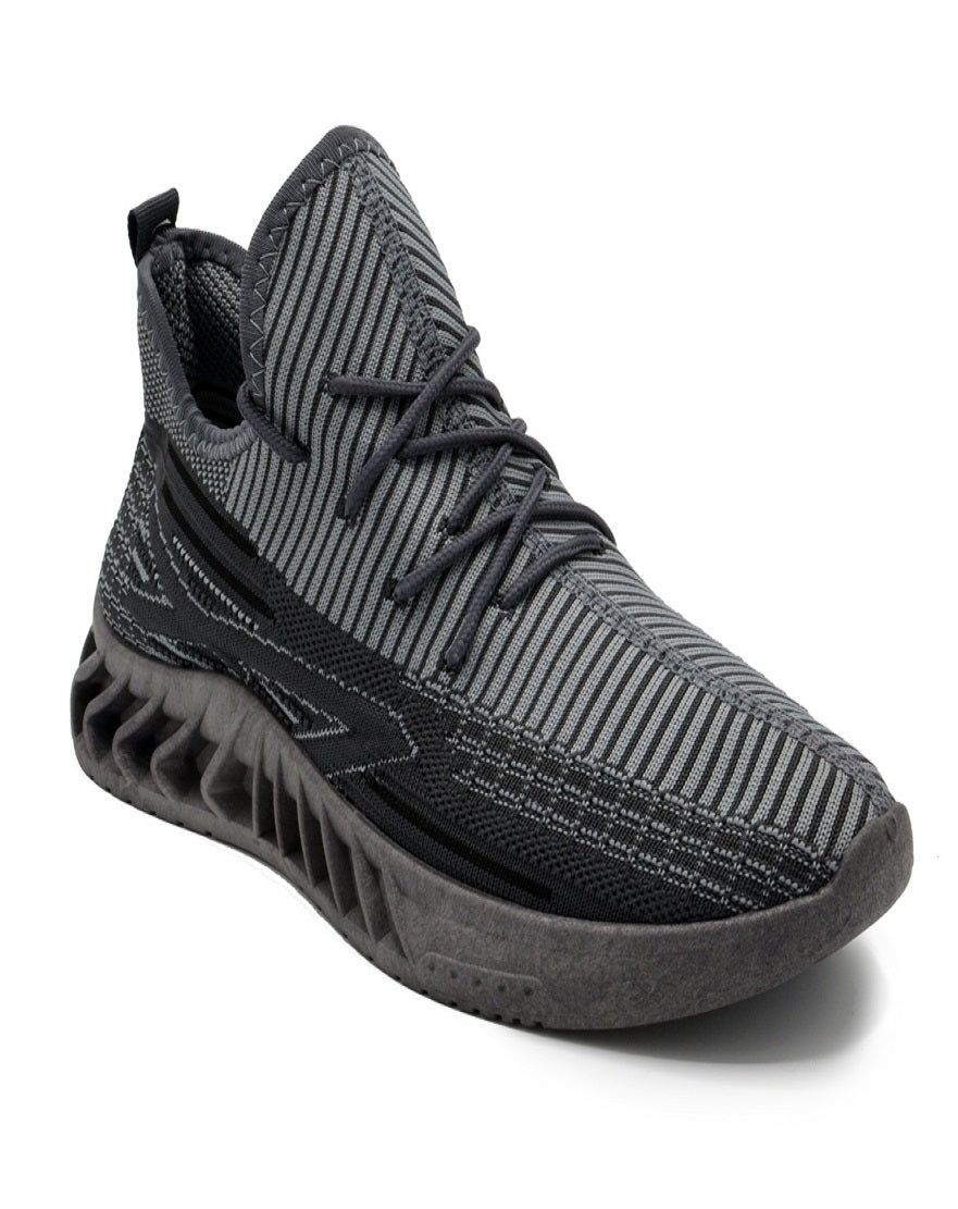 Tênis de corrida masculino Akademiks Fit 2.0 Knit, cinza, tamanho 11 M