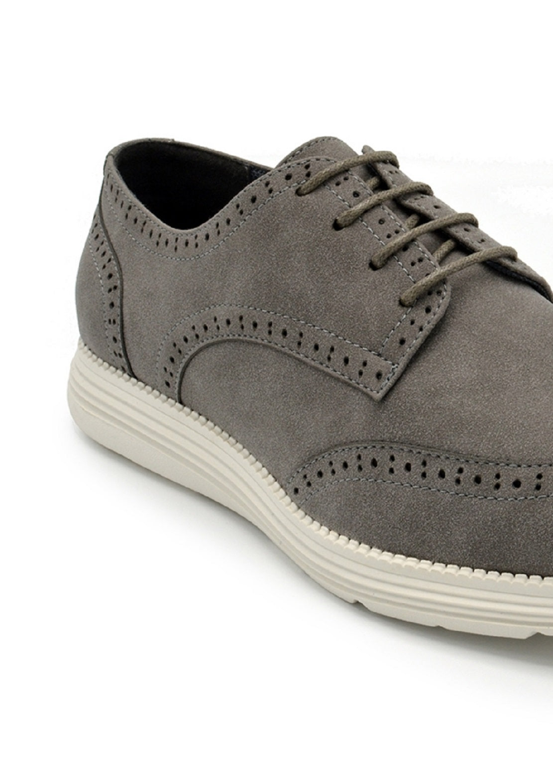 Sapatos Oxford Aston Marc Lark Wingtip Masculinos Cinza Tamanho 13 M