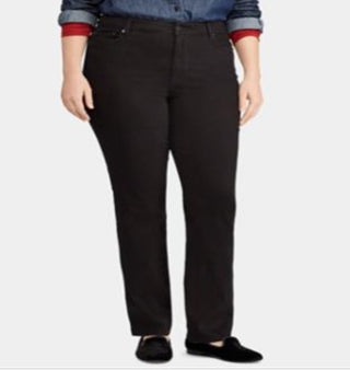 Calça Jeans Ralph Lauren Plus Premier Straight Feminina Preta Tamanho 22W