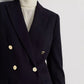 Blazer Ralph Lauren Feminino de Lã Elástica Azul Tamanho 8