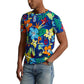 Camiseta Polo Ralph Lauren Masculina Estampada Gola Redonda Azul Tamanho XX-G