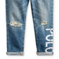 Calça jeans Ralph Lauren Polo Astor Slim Boyfriend para meninas, azul, tamanho 6X