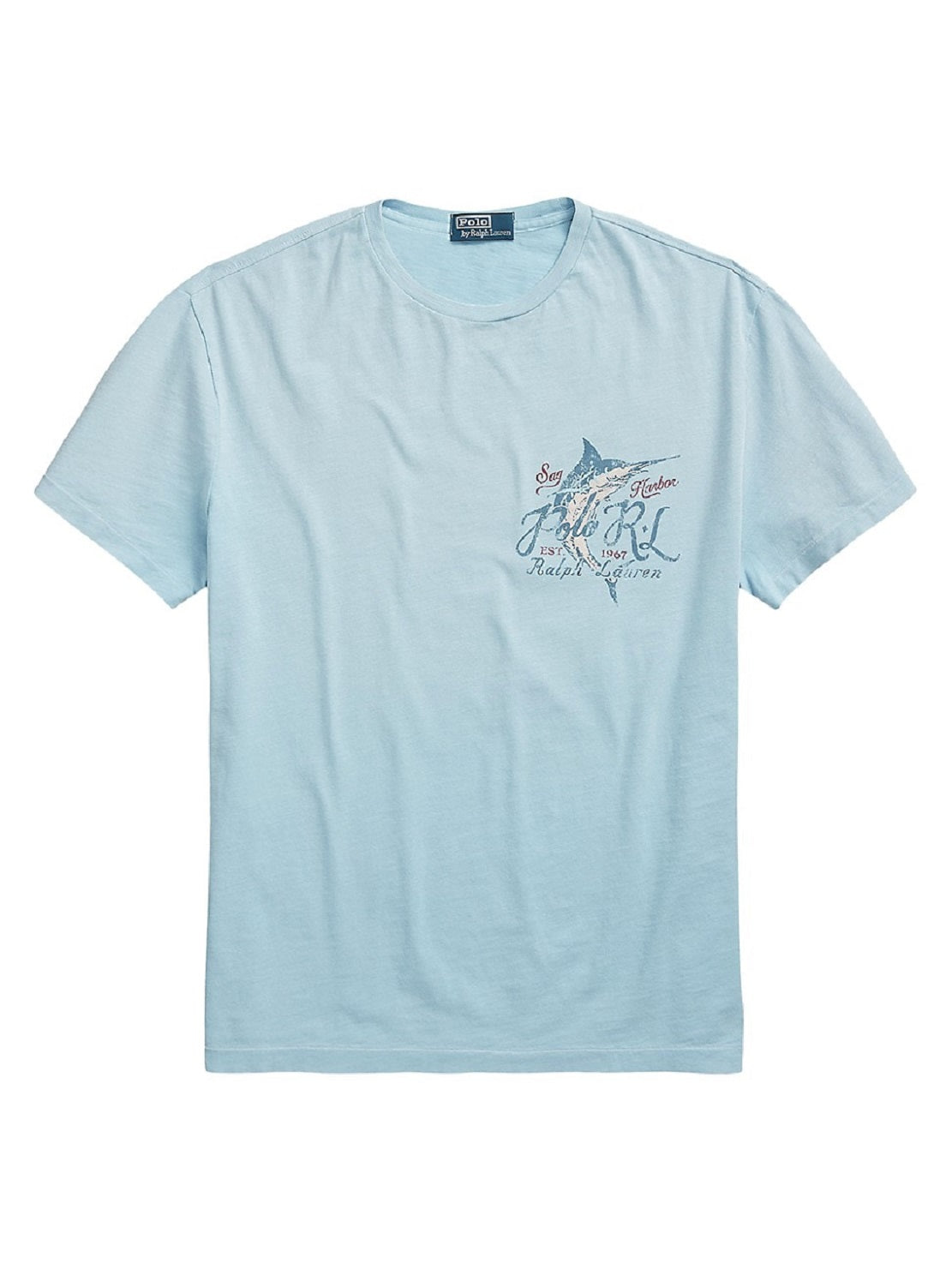 Camiseta Polo Ralph Lauren Masculina Classic Fit Jersey Estampada Azul Tamanho XX-G