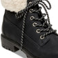 Botas de caminhada femininas Madden Girl Frankie de pele sintética, pretas, tamanho 7,5 M