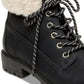 Botas de caminhada Madden Girl Frankie de pele sintética para mulheres, pretas, tamanho 9 M