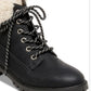 Botas de caminhada Madden Girl Frankie de pele sintética para mulheres, pretas, tamanho 9 M