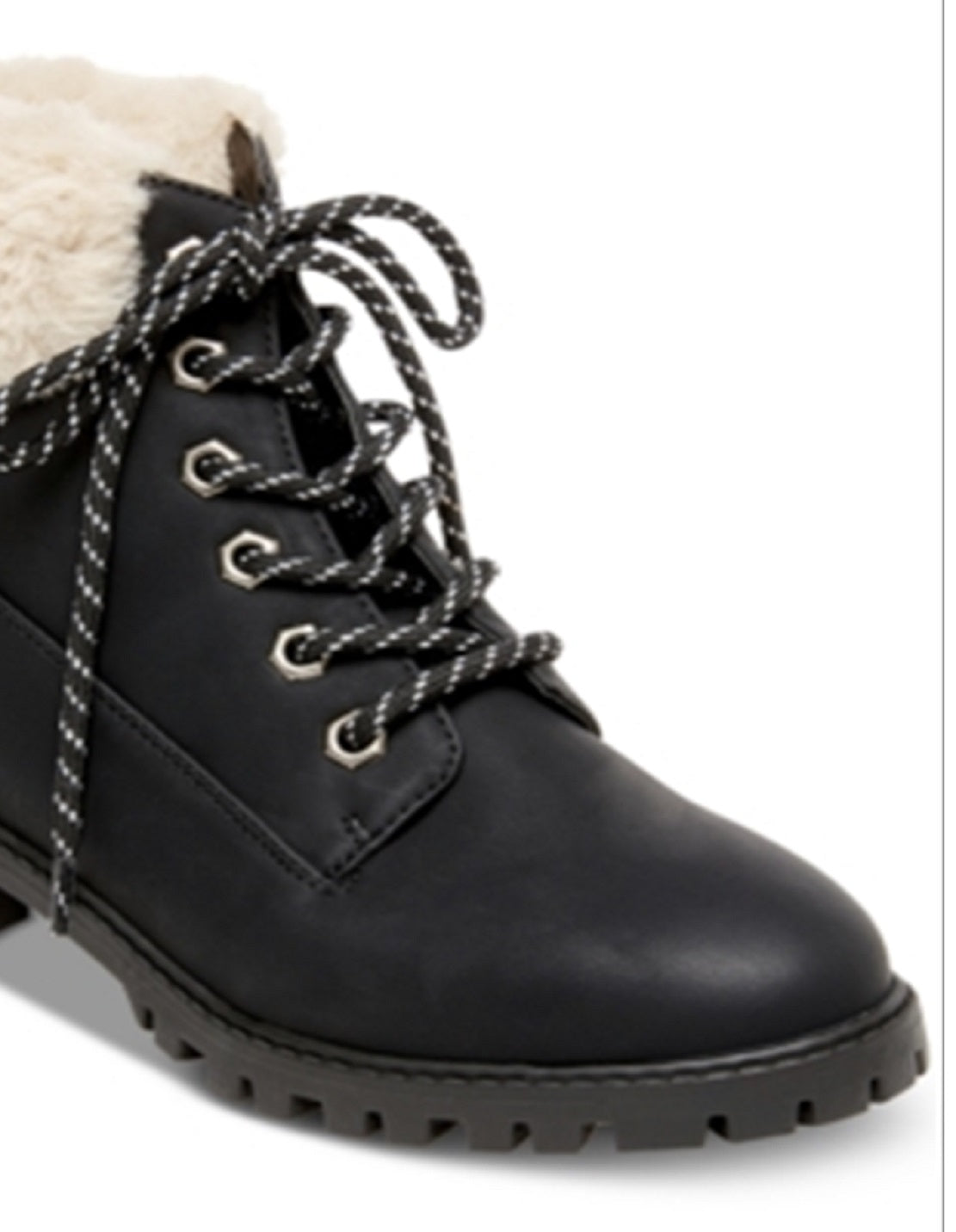 Botas de caminhada Madden Girl Frankie de pele sintética para mulheres, pretas, tamanho 9 M