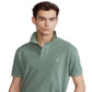 Camisa polo masculina Ralph Lauren Classic Fit Mesh, verde, tamanho médio