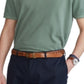 Camisa polo masculina Ralph Lauren Classic Fit Mesh, verde, tamanho médio