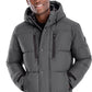 Parka com capuz Michael Kors Holland masculino, cinza, tamanho médio