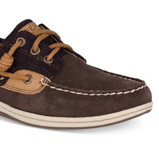 Sapatos náuticos Sperry Song Fish para mulheres, marrom, tamanho 7,5 M
