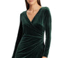Vestido Ralph Lauren Feminino Manga Longa Gola V Acima do Joelho Festa Bodycon Verde Tamanho 8 Petite