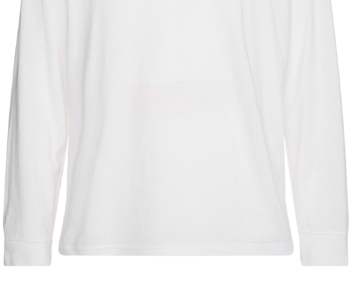 Camiseta Tommy Hilfiger Masculina Manga Longa com Logotipo Corporativo Branca Tamanho Médio