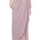 Vestido feminino Alex Evenings com ombros descobertos e drapeado metálico, rosa, tamanho 12, pequeno
