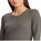 Camiseta Ralph Lauren Feminina Manga Longa Stretch Cinza Tamanho X-G