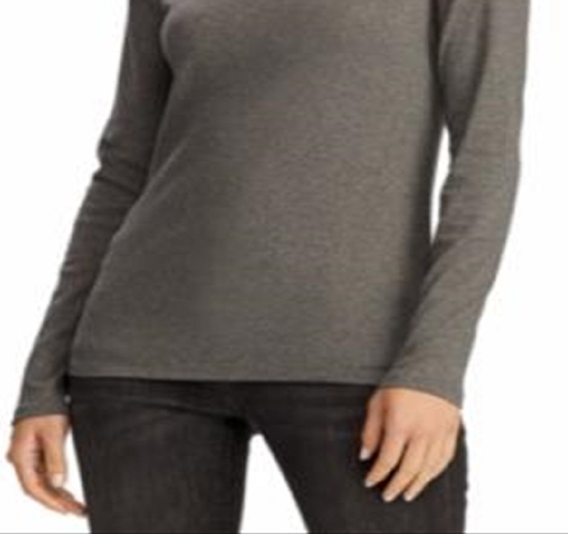 Camiseta Ralph Lauren Feminina Manga Longa Stretch Cinza Tamanho X-G