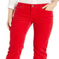 Calça reta feminina Ralph Lauren vermelha tamanho 8