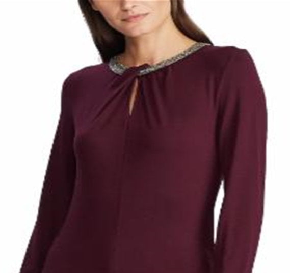 Camiseta Ralph Lauren Feminina de Malha Elástica Vermelha Tamanho Médio