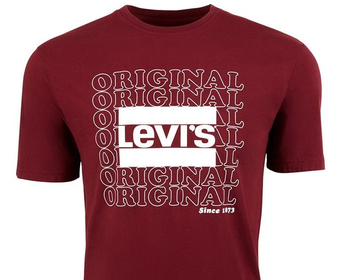 Camiseta Levi's Masculina Original Logo Graphic Vermelha Tamanho Grande