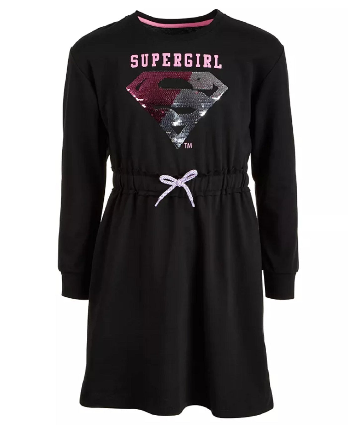Vestido Supergirl da DC Comics Big Girl, preto, tamanho grande