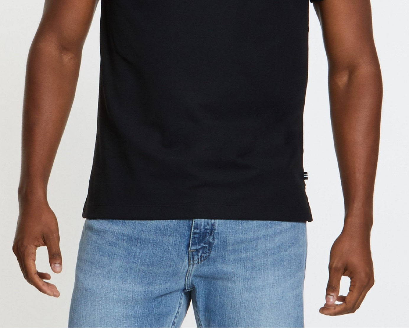 Camisa polo masculina Nautica, feita de forma sustentável, preta, tamanho grande