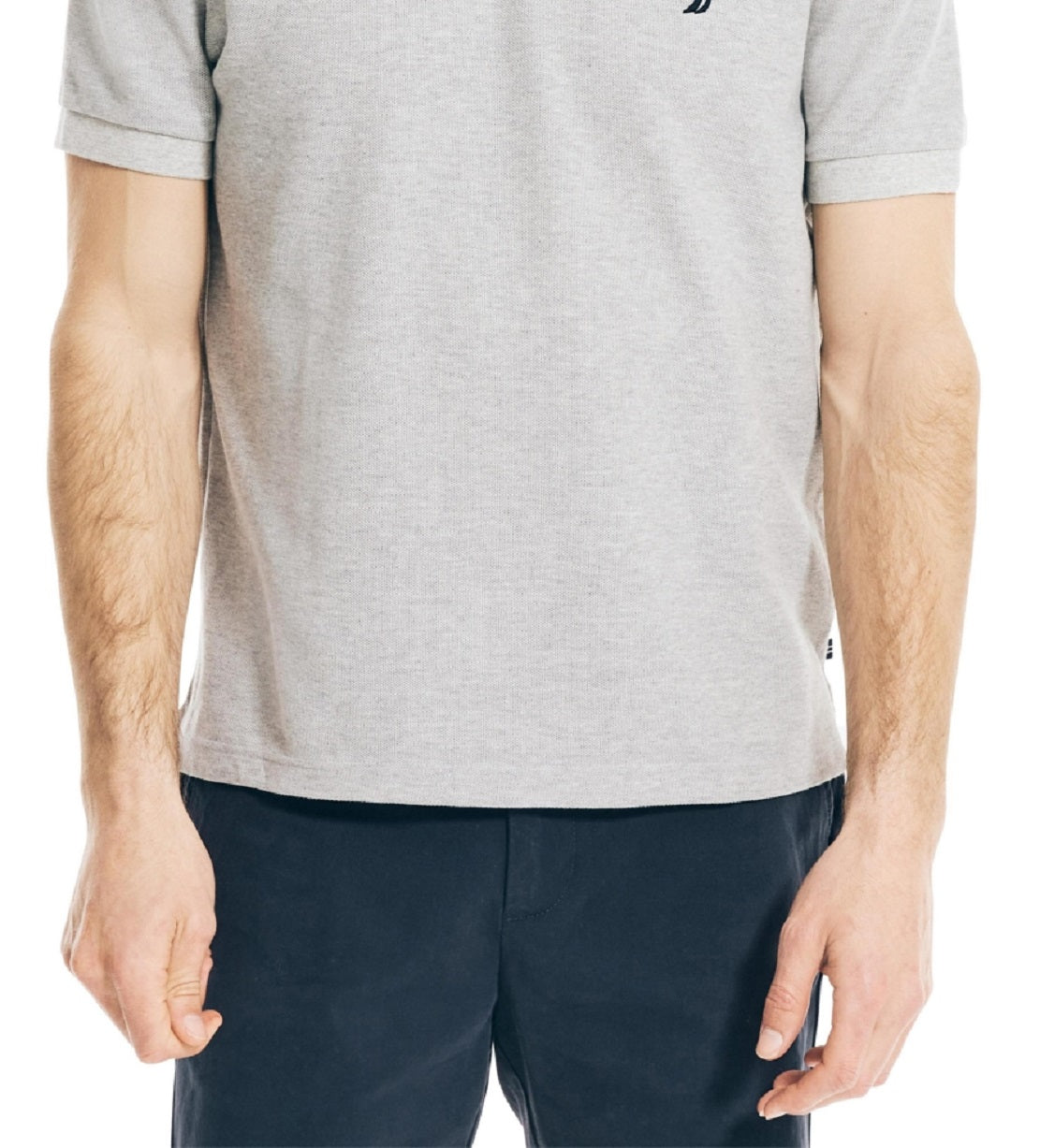 Camisa polo masculina Nautica, modelo Classic Fit, cinza, tamanho X-G