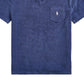 Polo Ralph Lauren Masculino Personalizado Slim Fit Terry Polo Camisa Azul Tamanho GG