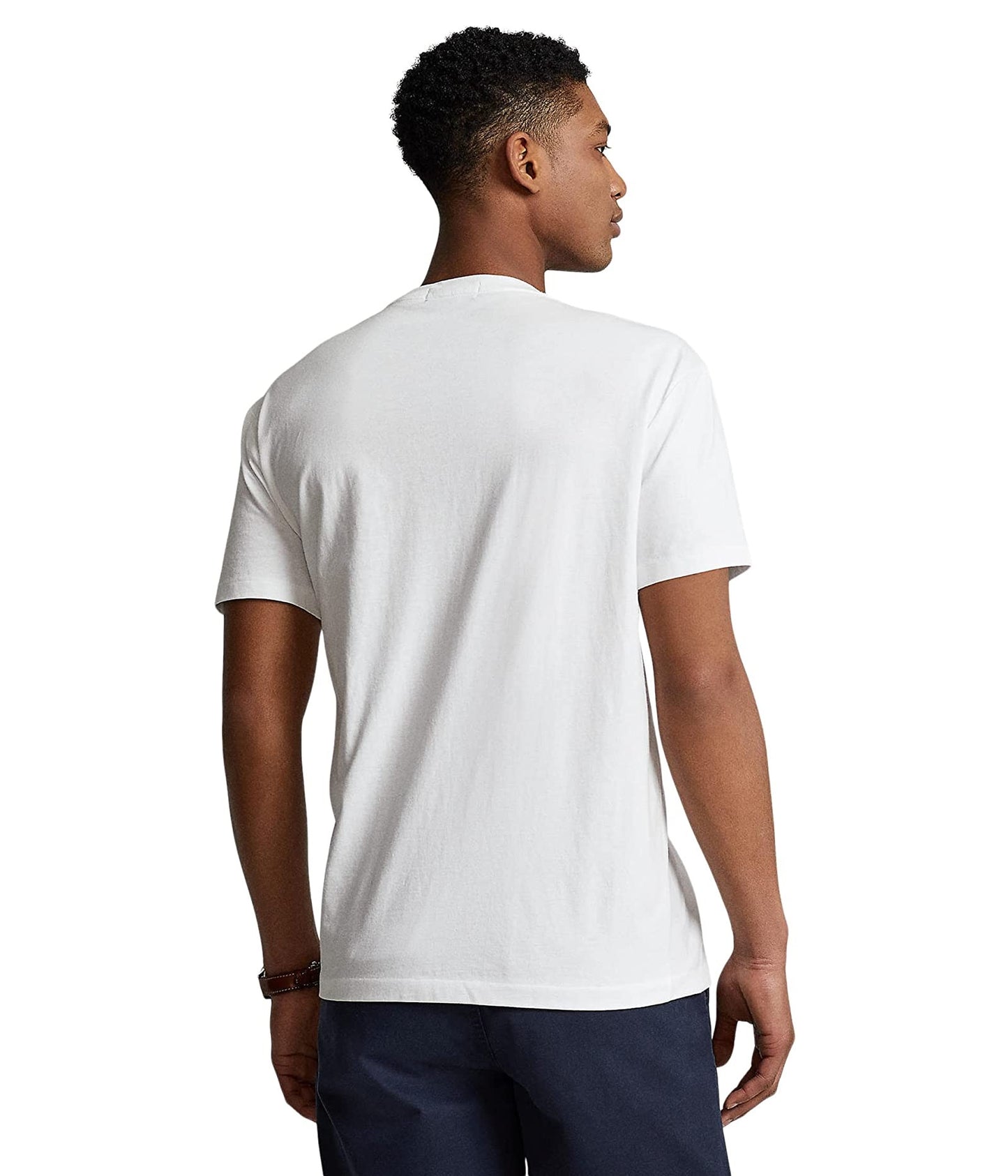 Camiseta Polo Ralph Lauren Masculina Classic Fit Bandeira Americana Branca Tamanho X-G