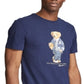 Camiseta Polo Ralph Lauren Masculina Slim Fit Personalizada Polo Bear Azul Tamanho P
