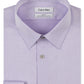 Camisa social masculina Calvin Klein Slim Fit com gola canelada e sem ferro, roxa, tamanho 15x32x33