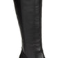 Botas de montaria femininas Dolce Vita Orphie de couro com bico fino, pretas, tamanho 7,5 M