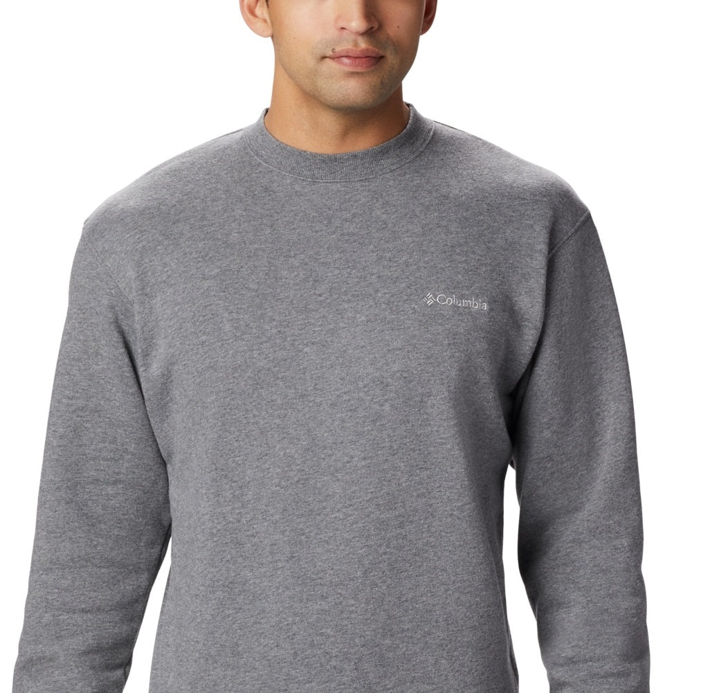 Moletom Columbia Hart Mountain II Crew Masculino Cinza Tamanho Grande