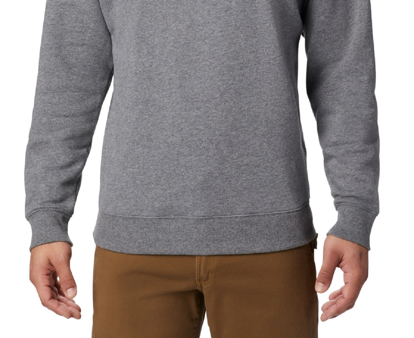 Moletom Columbia Hart Mountain II Crew Masculino Cinza Tamanho Grande
