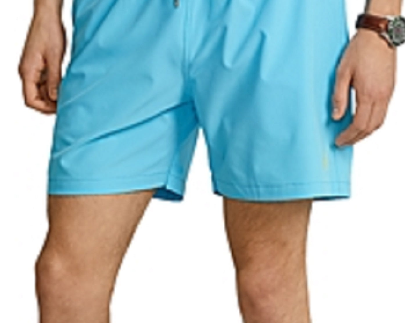 Calção de banho Polo Ralph Lauren Traveler Classic masculino, tamanho 5.75, azul, tamanho GG