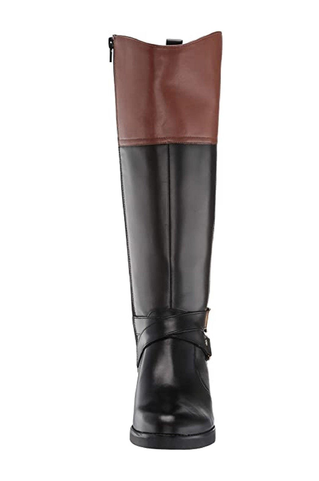 Botas de montaria femininas Bandolino Jimani de couro até o joelho, pretas, tamanho 9,5 M