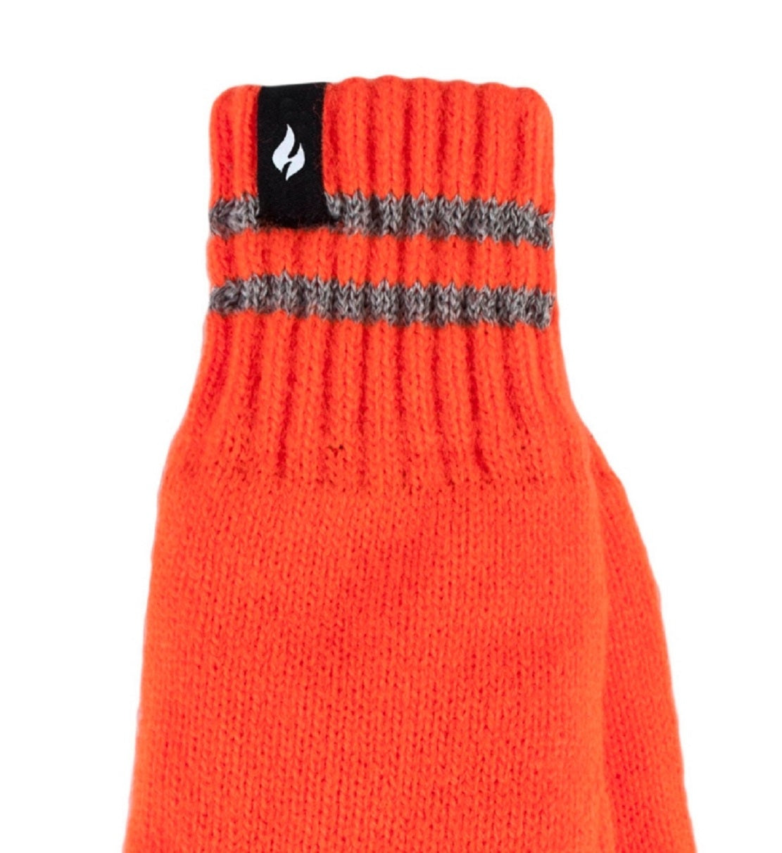 Luvas de malha plana Worxx Richard Heat Holders para homem, laranja, tamanho grande