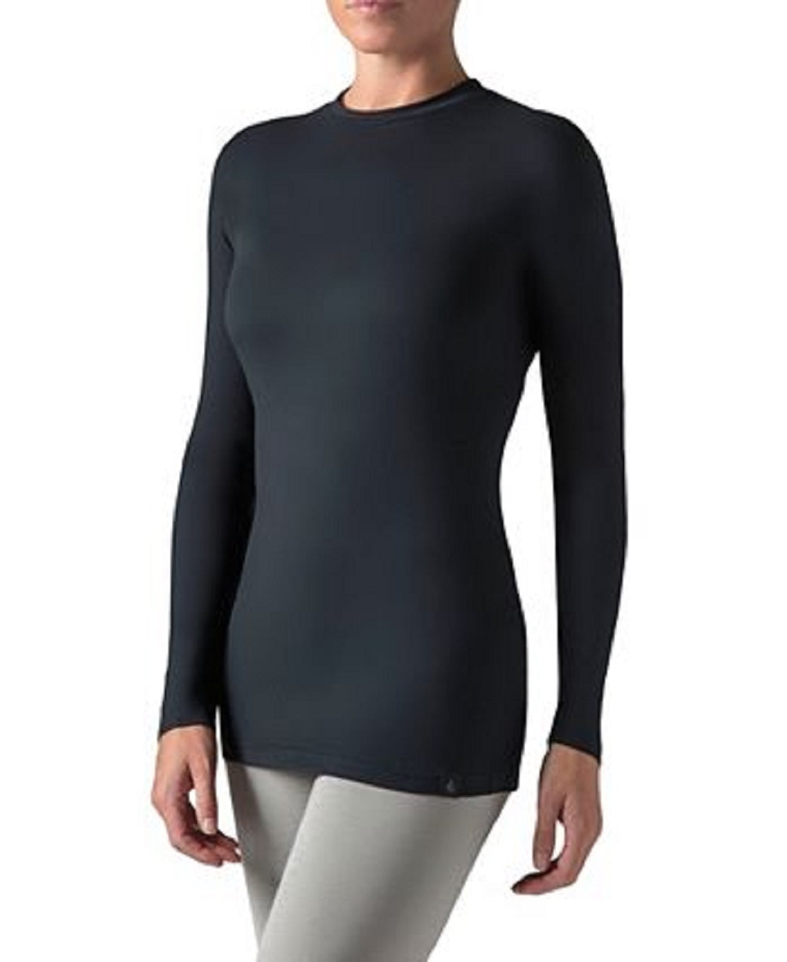 Heat Holders Tops de camada de base X Warm para mulheres, preto, tamanho médio