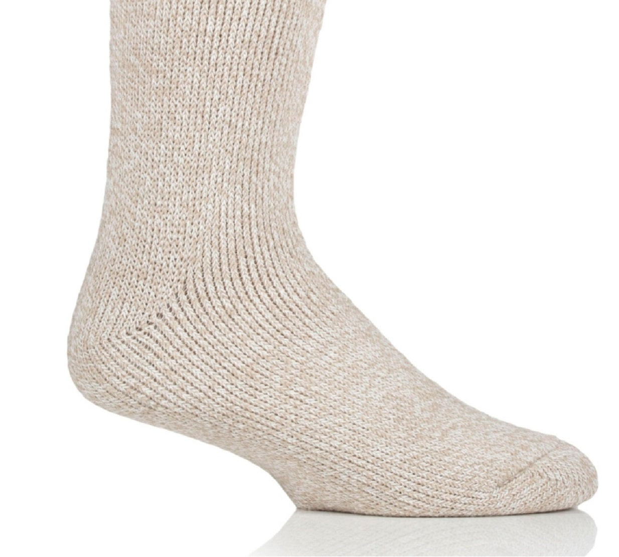 Meia masculina Heat Holders Dunnock Twist Crew, branca, tamanho 7-12