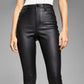 E agora esta calça jeans skinny feminina com bainha desfiada e revestida, preta, tamanho 27