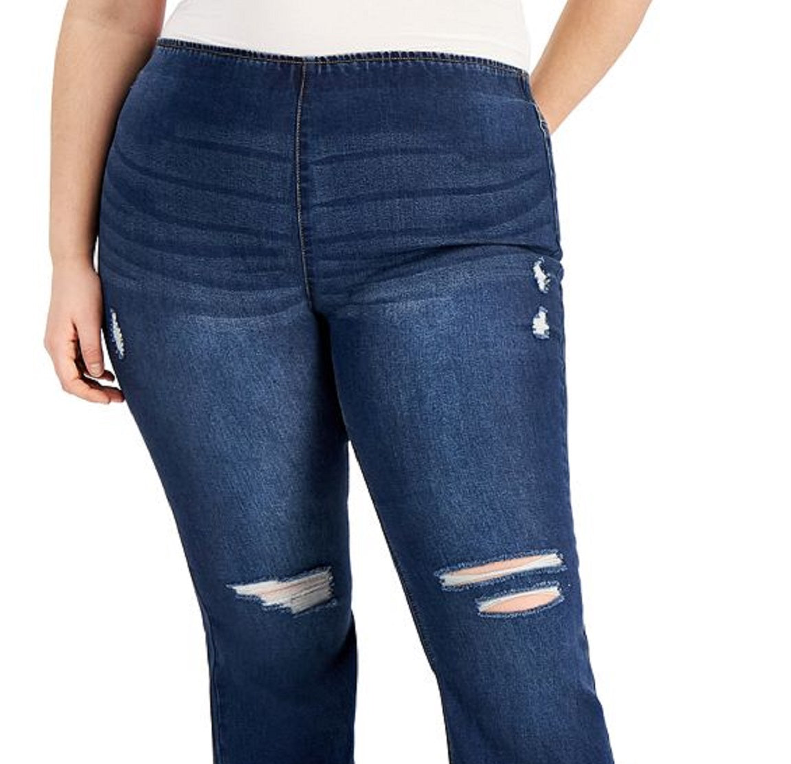 Calça flare feminina Tinseltown, tamanho 24W, azul