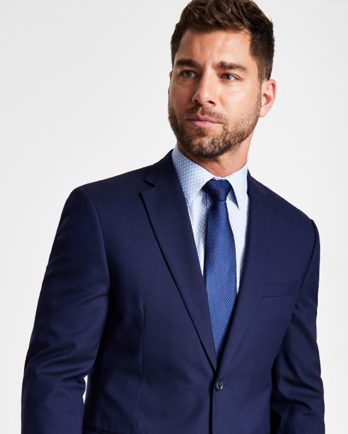 Jaqueta Alfani Masculina Slim Fit Stretch Solid Azul Tamanho 40