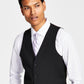 Colete Alfani Masculino Slim Fit Stretch Solid Preto Tamanho Grande