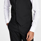 Colete Alfani Masculino Slim Fit Stretch Solid Preto Tamanho Grande