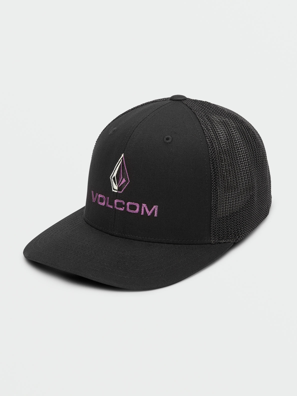 Boné Volcom Duel Duo Flexfit Masculino Preto Tamanho Pequeno