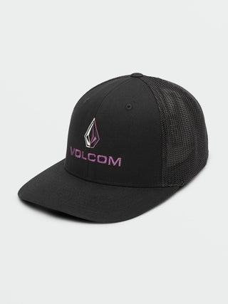 Boné Volcom Duel Duo Flexfit Masculino Preto Tamanho Pequeno