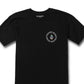 Camiseta gráfica Volcom Star Shields masculina, preta, tamanho pequeno